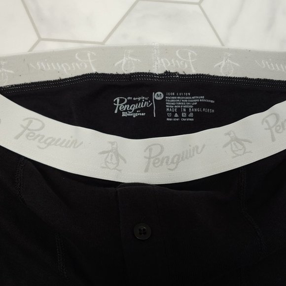Good Used Condition Men's Penguin Boxer Briefs Black Size Medium - Picture 8 of 9